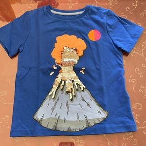 Mini Boden coloring changing sequin volcano tshirt